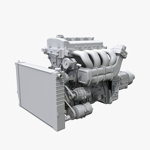 Generic Straight-Four Engine and Gearbox UT 3D model