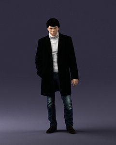 Man in black cloak 0071