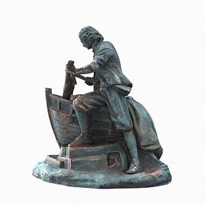 monument bronze low-poly fbx