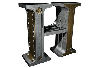 Steampunk Alphabet A to H