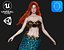 Syrenka — gotowy do gry model 3D w technologii low-poly