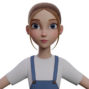 Cartoon Girl Blender Models For Download 