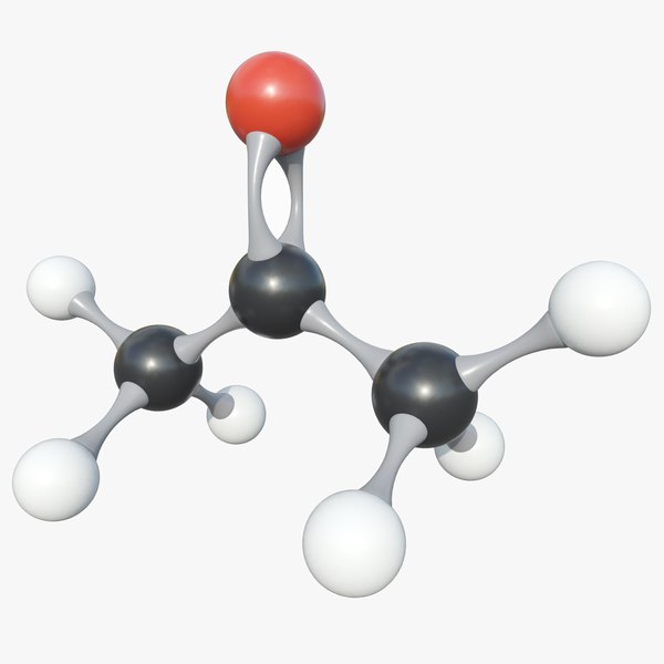3D Acetone Molecule With PBR 4K 8K model