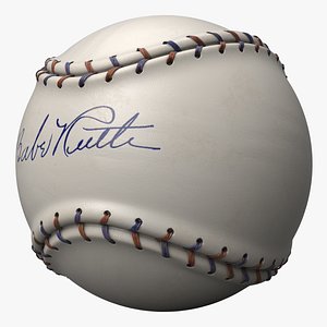 baseball ball babe ruth 3D model