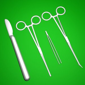 clamp medical instrument 3d max