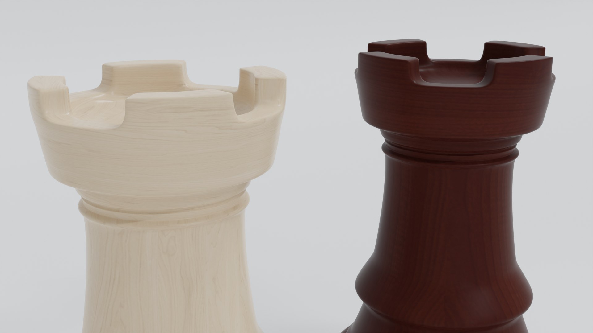 Rook Wooden Chess Pieces 3D - TurboSquid 2093554