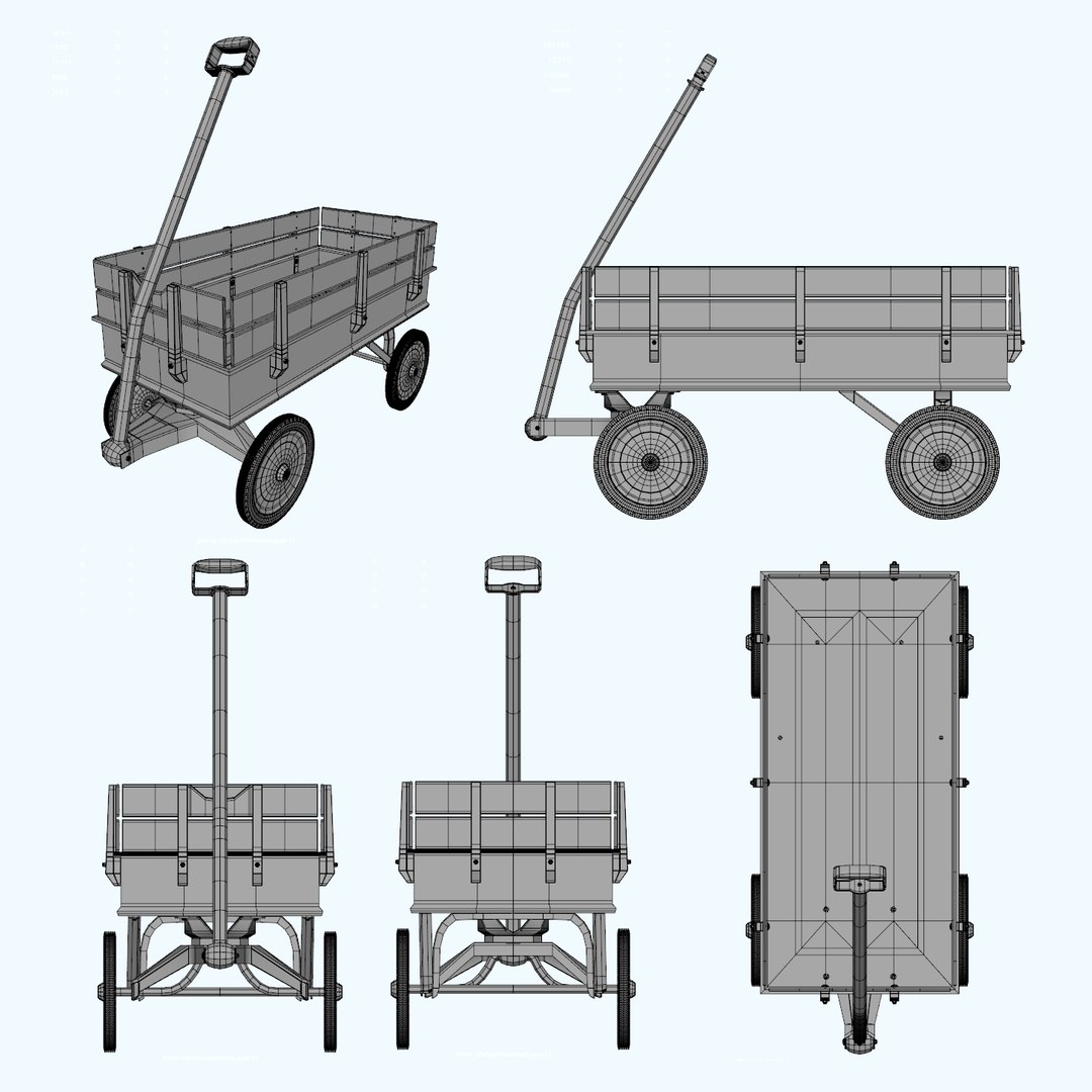 Radio Flyer Wagon 3d Obj