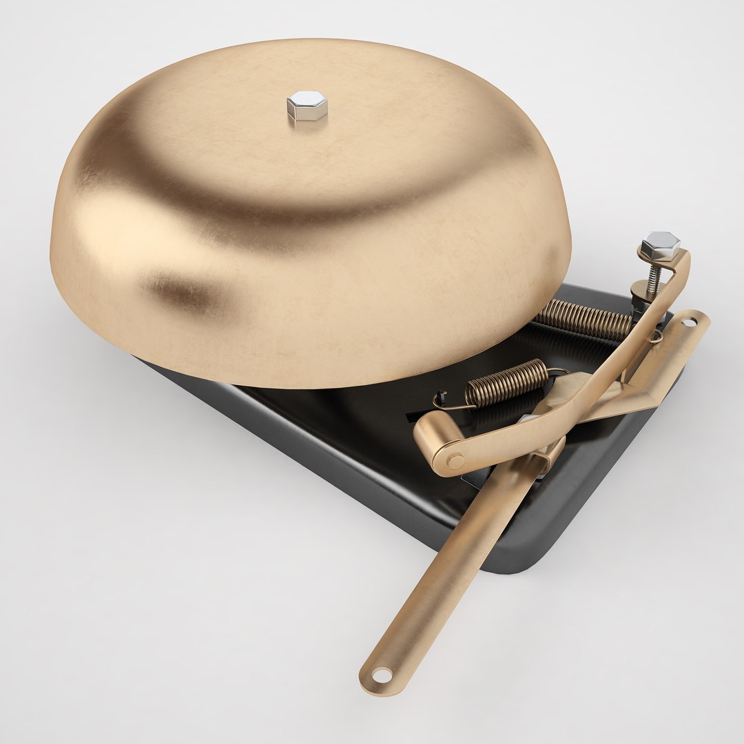 3D Brass Boxing Bell 02 - TurboSquid 1750494