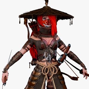 3D model Samurai Ninja Girl