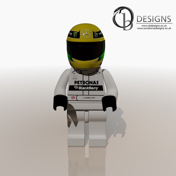 3d lego lewis hamilton model
