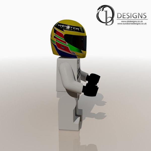 3d lego lewis hamilton model