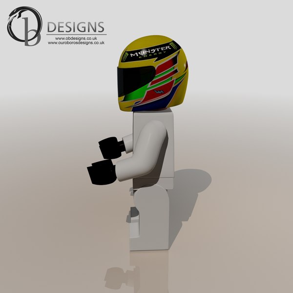 3d lego lewis hamilton model