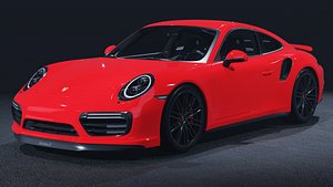 2016 Porsche 911 Turbo S 3D Model All Weather Supercar