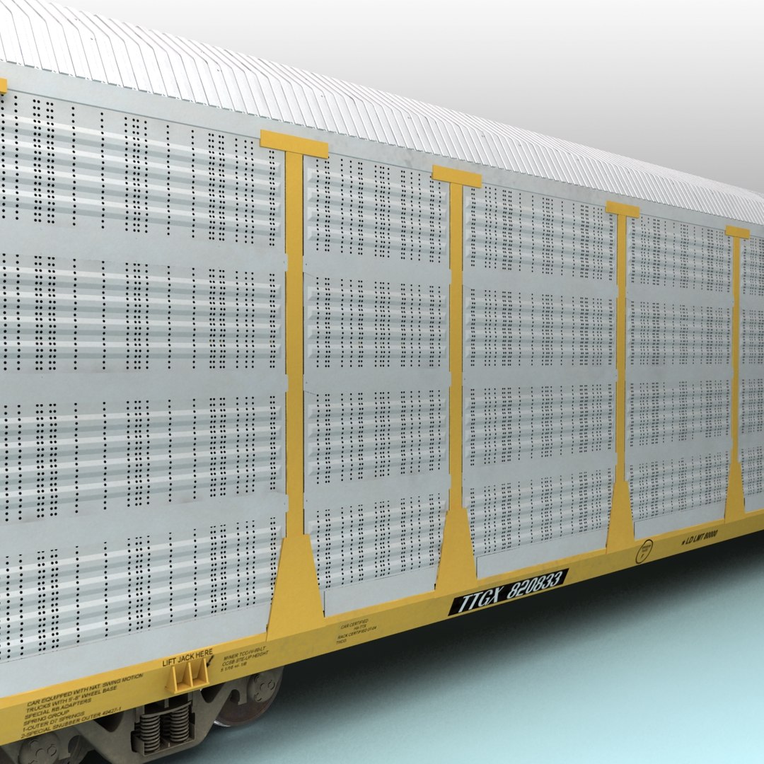 3d Model V978 Autorack Cars Ttx