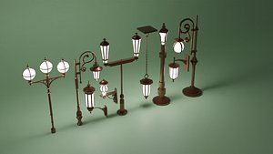Street Lamps Pack 3D model