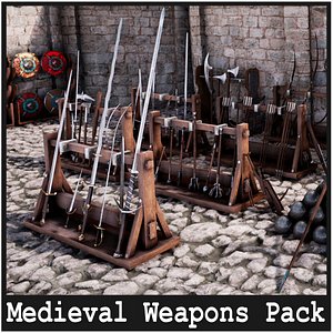 Ultimate Medieval Weapons Package  300 variations 3D model