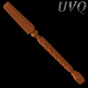 3d wooden baluster