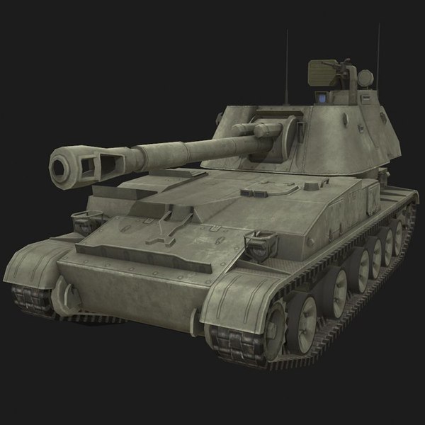 3D модель Танк 2С3 Акация - TurboSquid 1536715