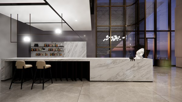 modelo 3d Interior del vestíbulo del hotel-A14 - TurboSquid 2104506