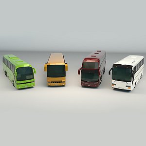Low Poly Bus Pack 02