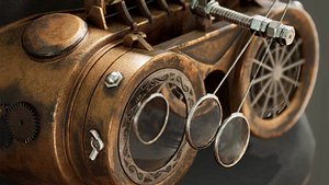 Steampunk Hatt with glasses model