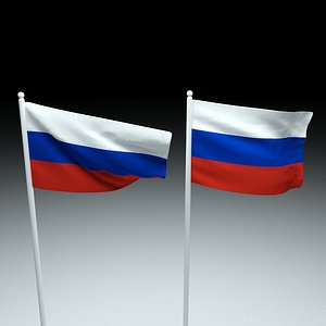 flag russia 3D model