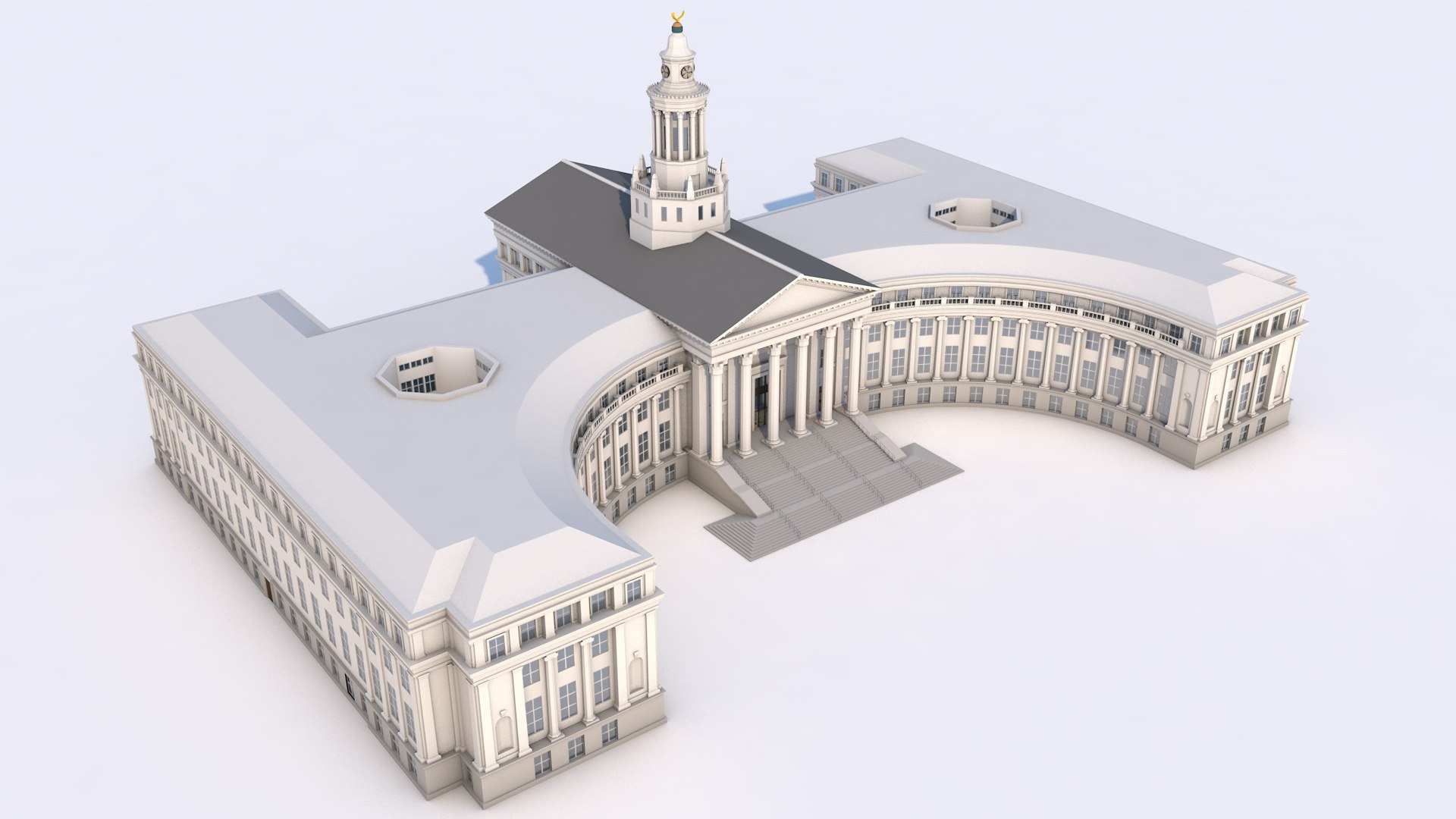 Denver City Hall Building 3D Model - TurboSquid 2228846