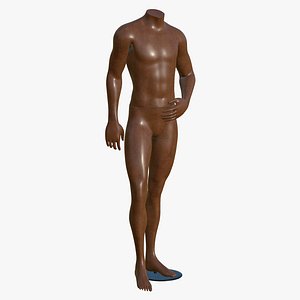 3D Male Mannequin Headless Wooden