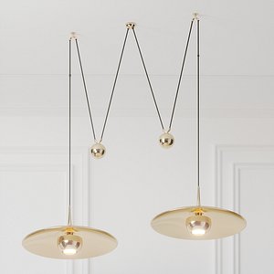 Florian Schulz Double Onos 55 Pendant Lamp with Side Counter Weights