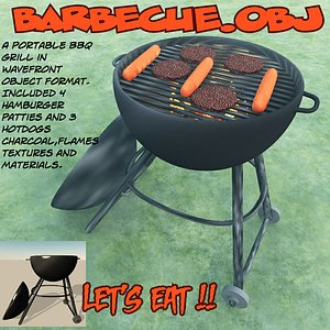 barbecue bbq grill 3d model