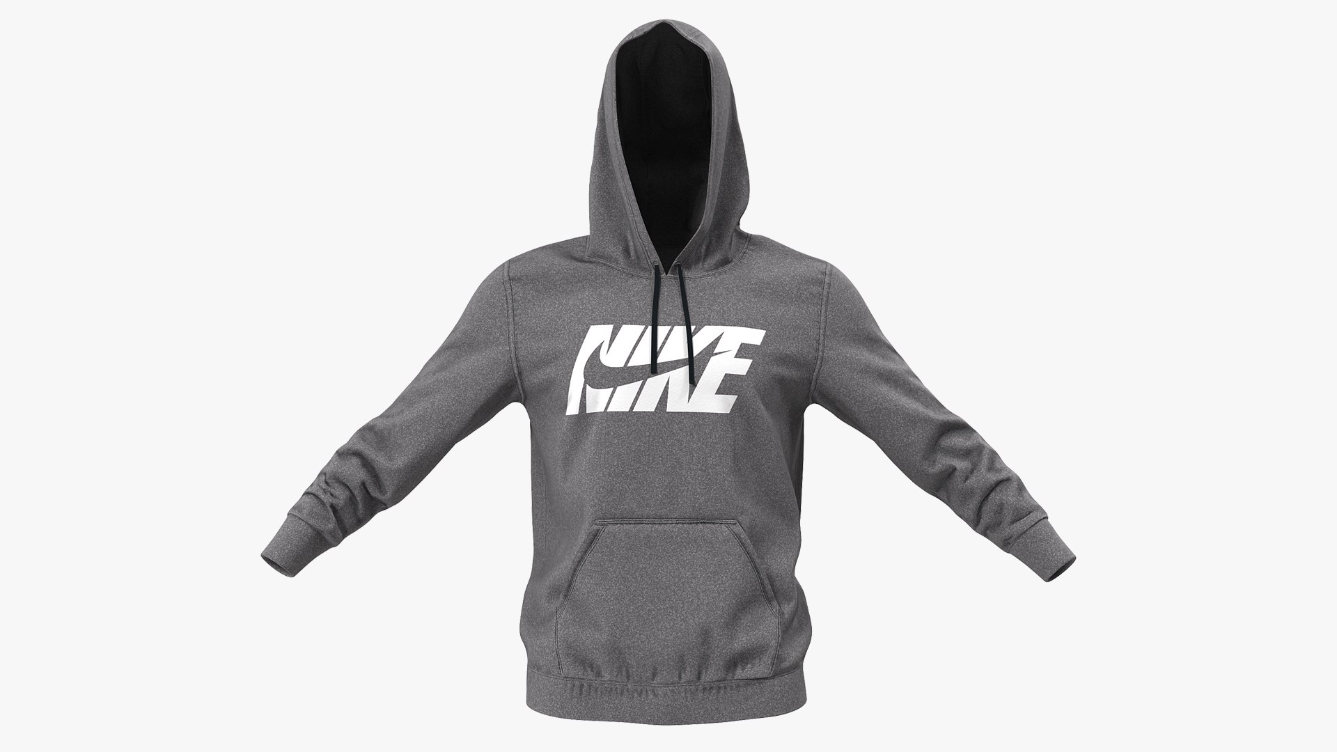 Grey Hoodie Nike Raised Hood 3D model preview