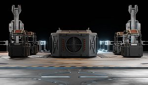 Main computer in control room 3D model