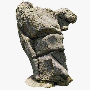 Large Granite Rock 3D Scan 8K Photogrammetry