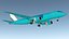 commercial airliner pilot stewardess 3D model