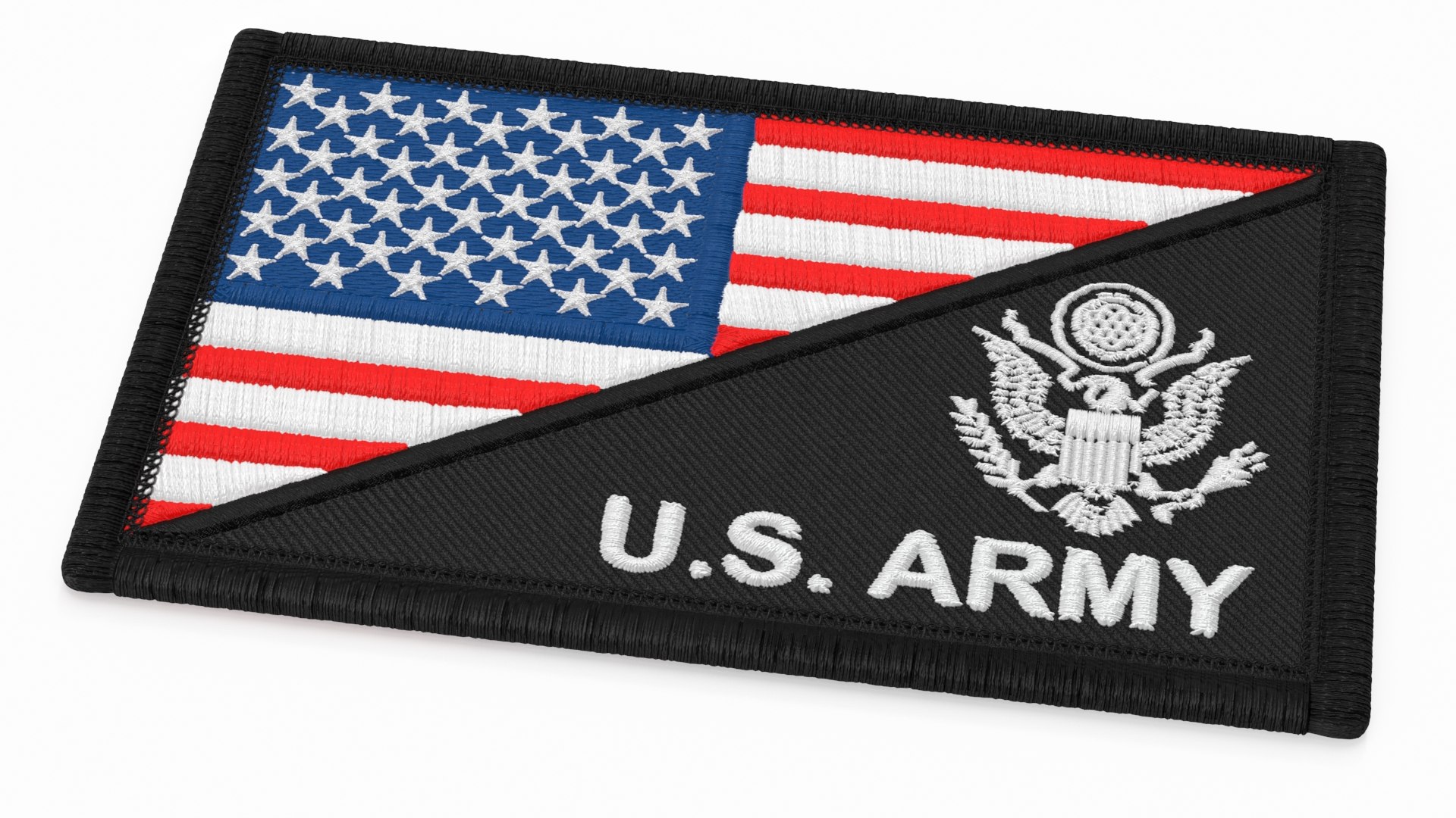 US Army Flag Military Patch 3D model preview