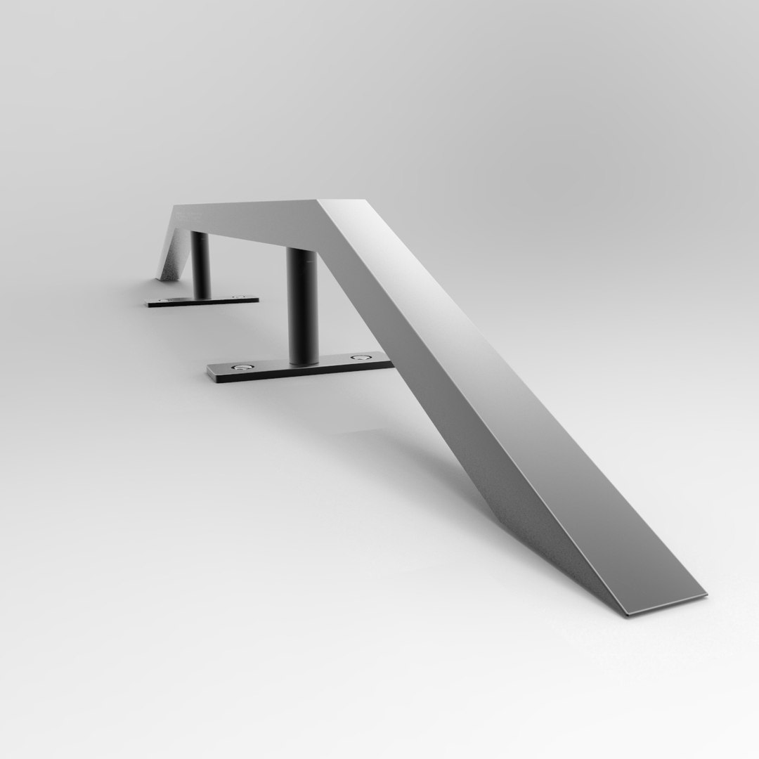 Skateboard Metal Rail 3d Model
