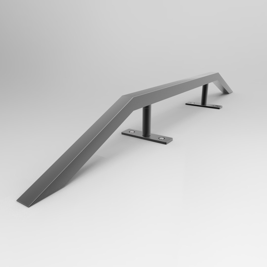 Skateboard Metal Rail 3d Model