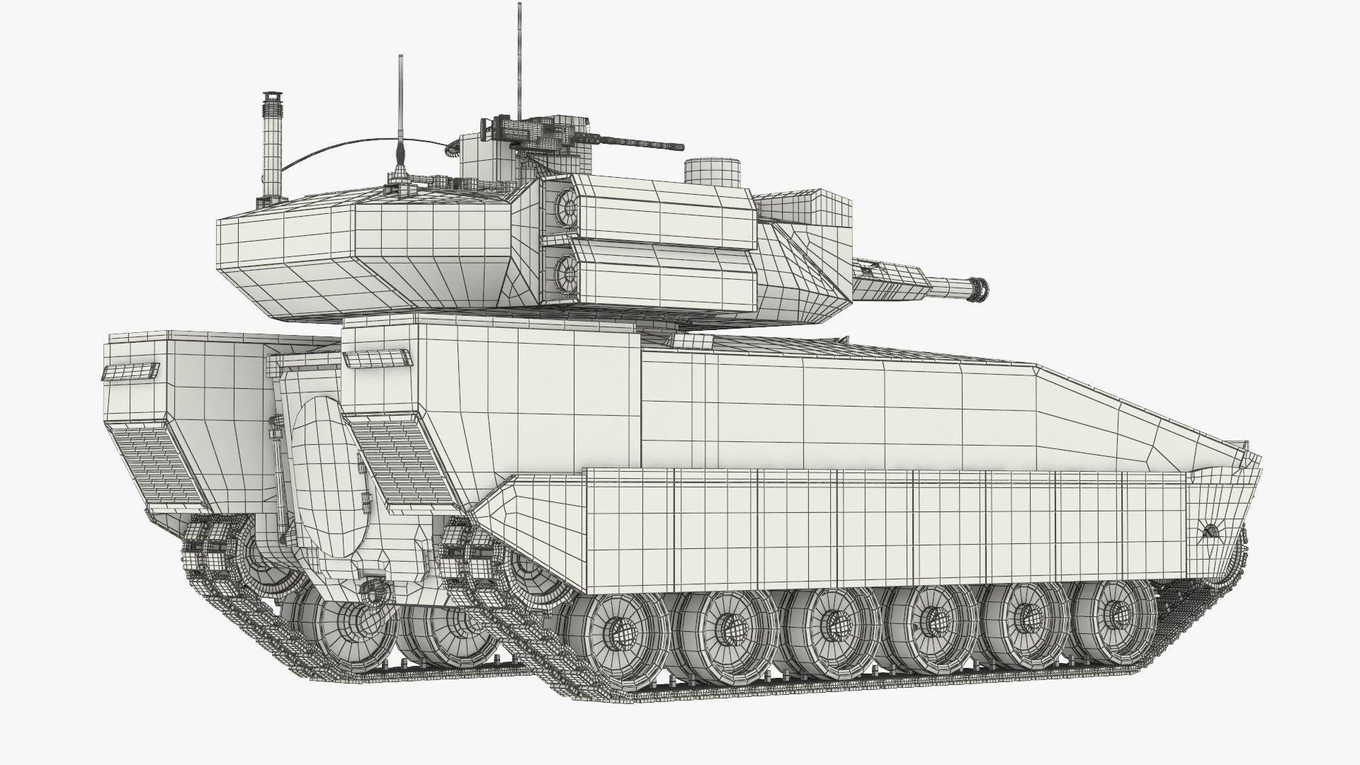 3D Model XM30 Infantry Fighting Tank Simplified - TurboSquid 2565944