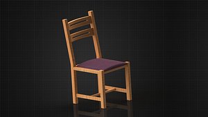 3D model Wooden chair