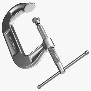 3D model stainless steel c-clamp clamping