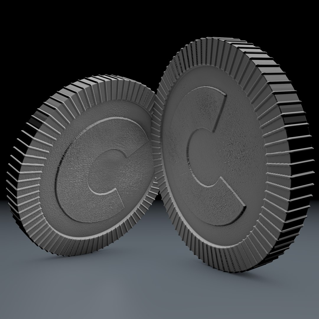 flat coin zbrush