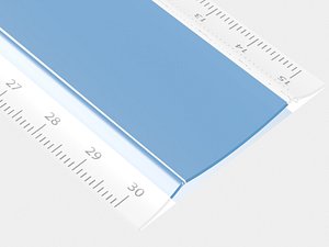 30cm acrylic ruler 3d model