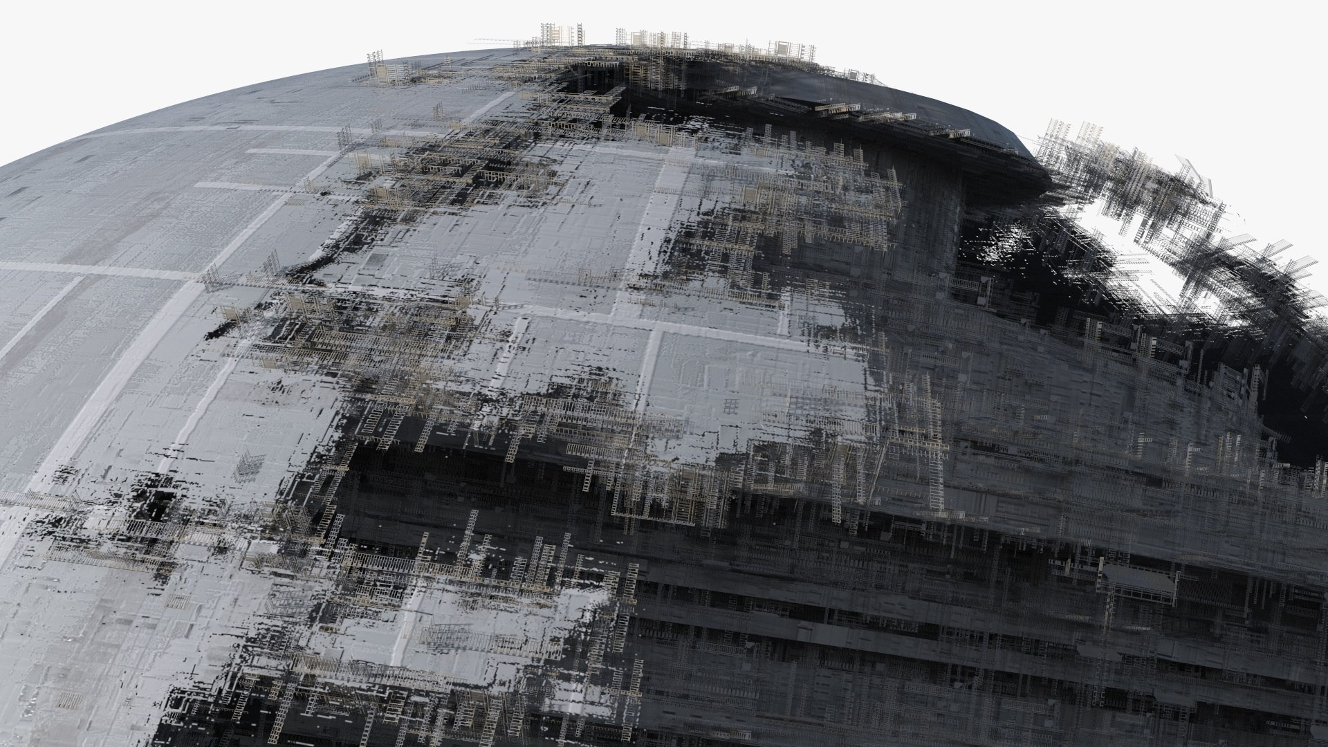 Star Wars Death Star Destroyed 3D model TurboSquid 2116198