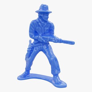 3D Plastic Cowboy Toy 02