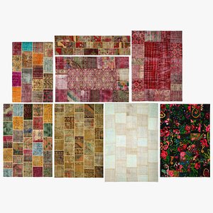 3D model Kilim vintage patchwork vol 09
