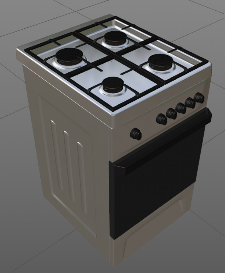 3D Smart Electric Countertop Stove Gray - TurboSquid 2137558