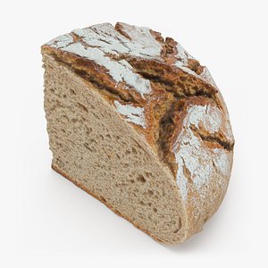 3D Rye Bread Quarter