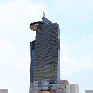 World Trade Center Doha Low Poly 3D Model