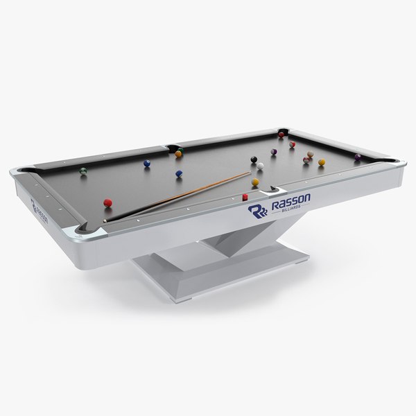 modelo 3d Mesa Billar Rasson Negra con Bolas y Taco - TurboSquid 2186335