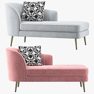 3D model Chaise Lounge Allier Velvet